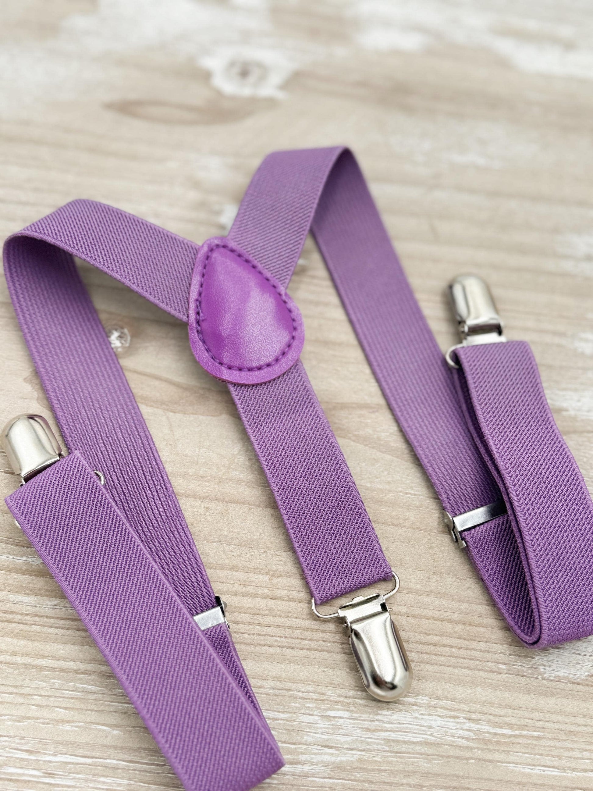 Dark Wisteria Bow tie & Suspenders | Pocket Square | Ring Bearer Outfit | Boho Rustic Wedding