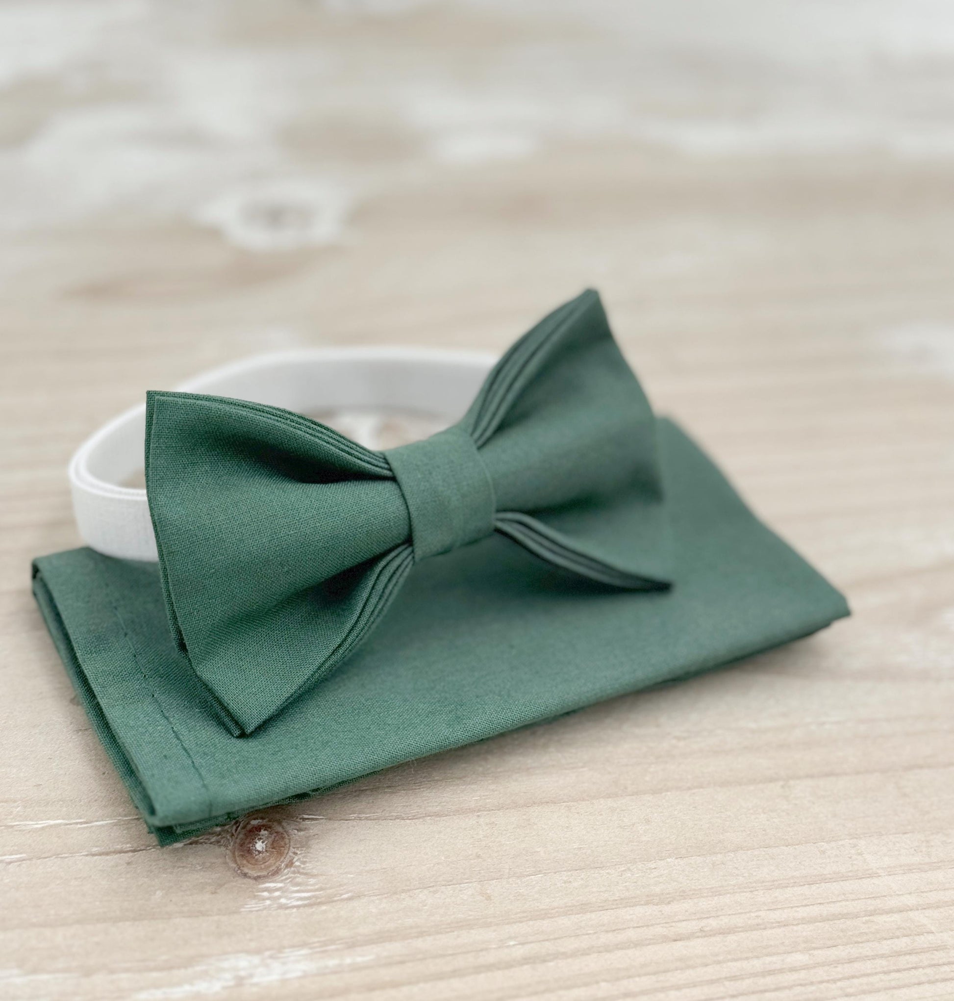 Dark Eucalyptus Bow tie & Suspenders | Champagne Braces | Pocket Square | Ring Bearer Outfit | Boho Wedding Set | Groomsman Gift