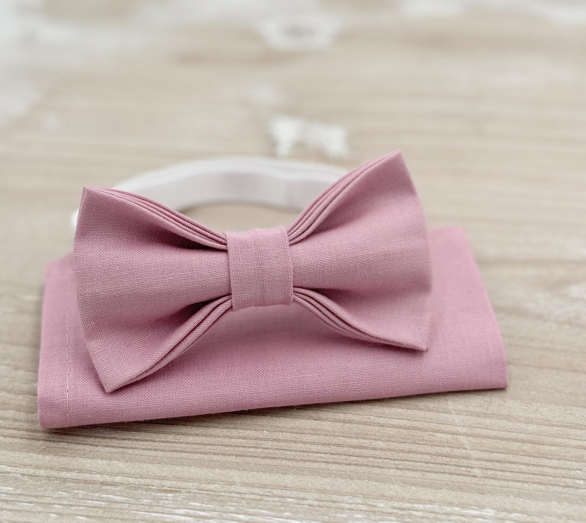 Vintage Mauve Bow Tie and Suspenders Set – All Sizes for Men and Boys, Quartz Bowtie, Pocket Square, Ring Bearer Outfit, Groomsman Gift