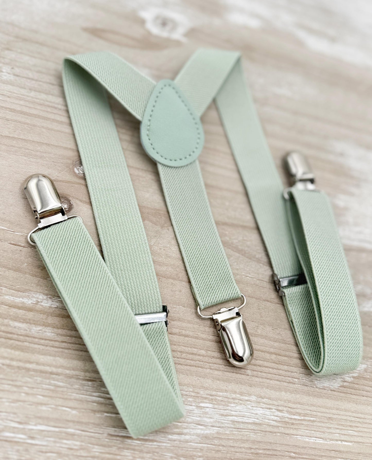 Dusty Sage Bow tie & Suspenders, Pocket Square, Ring Bearer Outfit, Boho Rustic Wedding