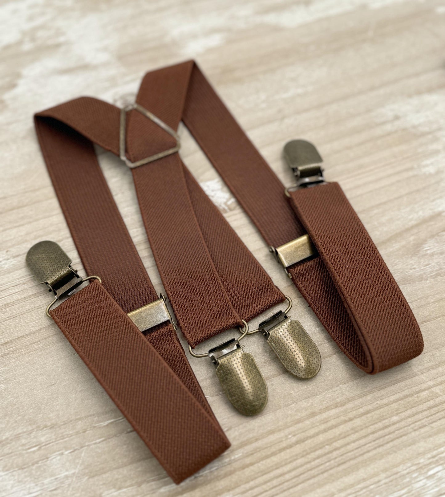 Brown Suspenders, X - Back Braces, Groomsmen Gift, Boho Rustic Wedding , Formal Wedding Party, Ring Bearer Outfit