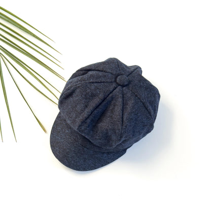 Navy Blue Boy's Flat hat , Applejack hat , Newsboy cap , Wedding Ring bearer gift , costume , Newborn hat , Vintage Cake Smash outfit