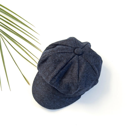 Navy Blue Boy's Flat hat , Applejack hat , Newsboy cap , Wedding Ring bearer gift , costume , Newborn hat , Vintage Cake Smash outfit