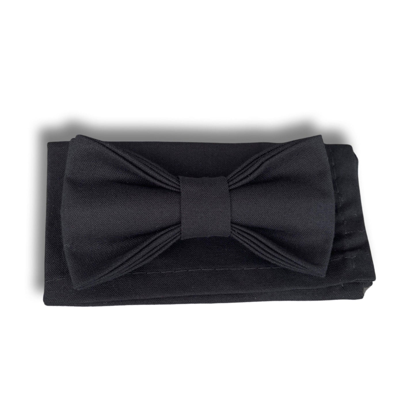 Black Bow tie & Suspenders | Groomsman Bowtie | Page Boy outfit | Pocket Square | Ring Bearer Outfit | Boho Rustic Wedding