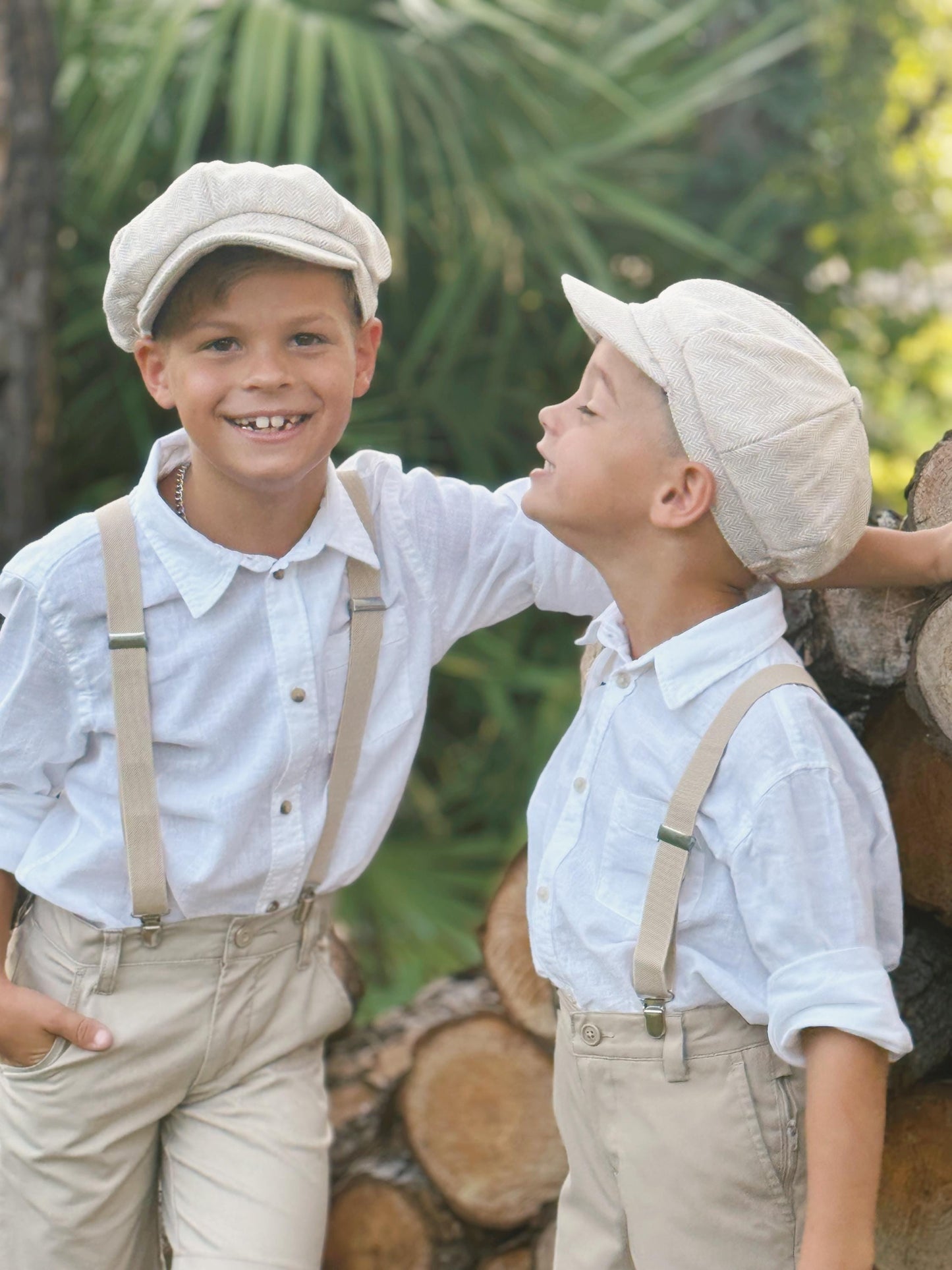Beige Newsboy Cap, Baby Toddler Boys Hat, 0–10 Years, Rustic Ring Bearer Outfit, Ivy Flat Cap, Gatsby Style Hat, Wedding Photo Prop