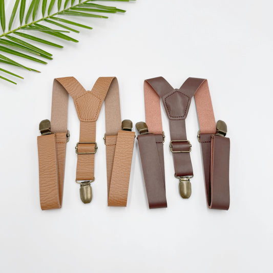 Leather Suspenders, Rustic Wedding Suspenders, Groomsman Proposal, Ring Bearer Outfit, Best Man Gift, Vegan Formal Suspenders