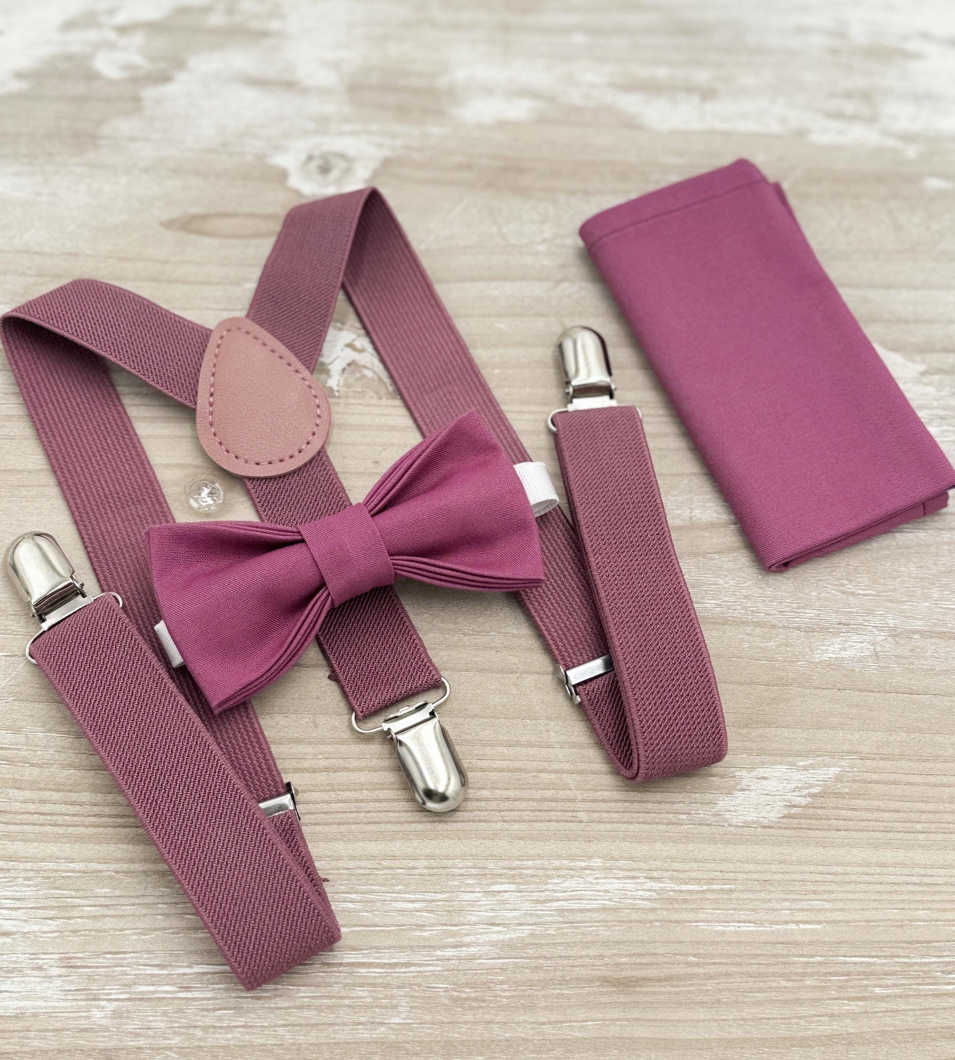 Chianti Bow tie & Suspenders | Acai Bowtie | Pocket Square | Ring Bearer Outfit | Boho Rustic Wedding